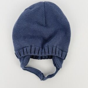 OshKosh Baby Knit Hat Ear Flaps Blue 0–9 Months Soft Winter Warm Unisex
